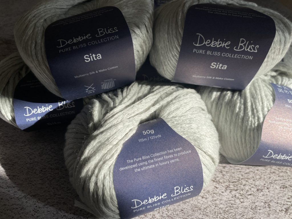 Debbie Bliss Sita 10 Ball Value Pack Pebble (3) 45% Silk 40% Cotton 15% Polyamide grey color yarn